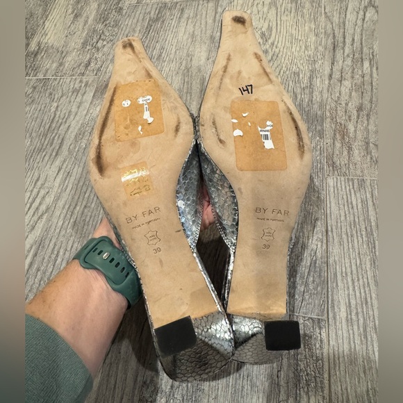 By Far silver Evelyn mules - Picture 10 of 10